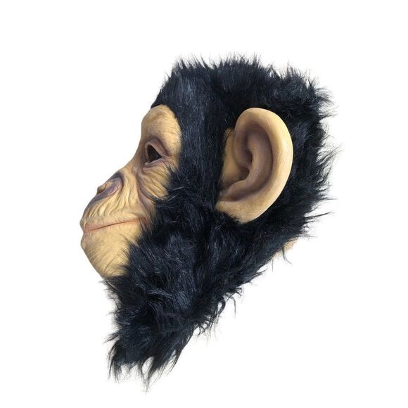Halloween Furry Monkey Face Mask Adult OS - Picture 3 of 4